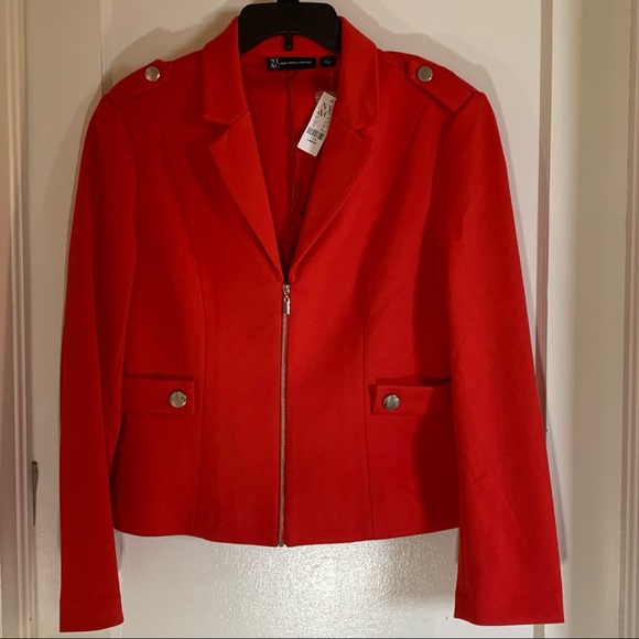 New York and Company Red Jacket - Picture 2 of 4